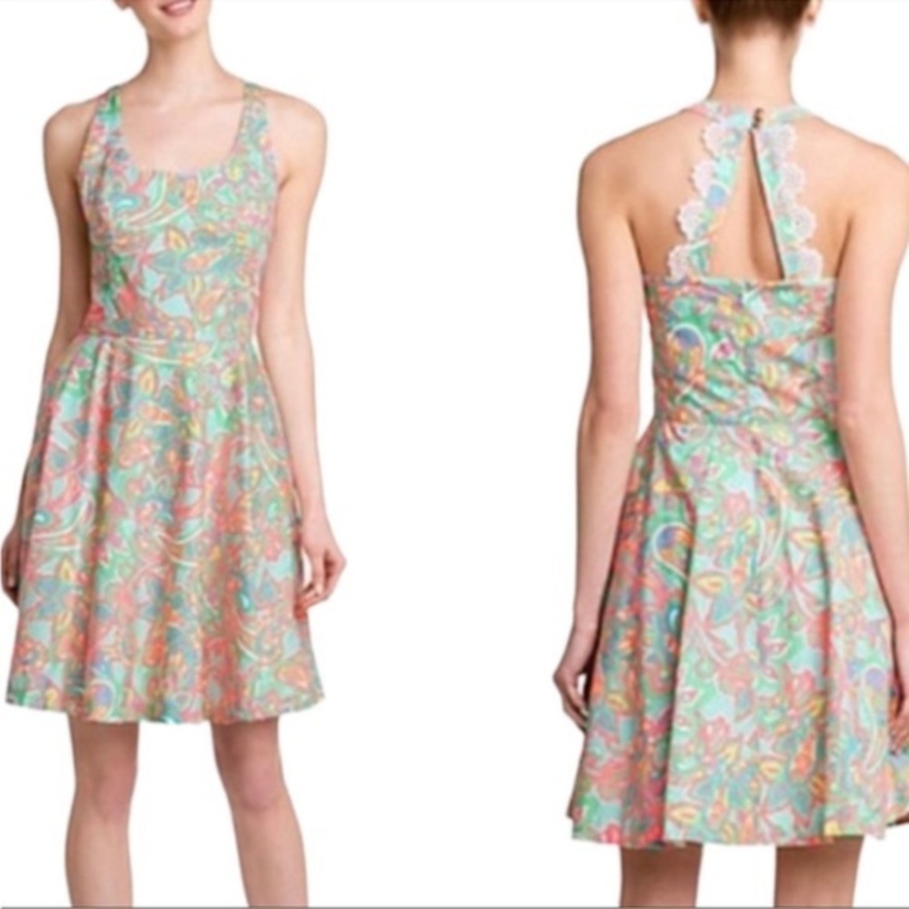 Lilly Pulitzer Zo Dress In Sand Bar Blue Make A Splash Size 2
